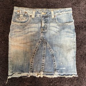 Bebe Jean Skirt